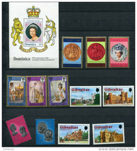 Dominica  Sheet   Bermuda  Giblartar  Brunei  Jersey 1977 MNH Queen Elizabeth II - £3.17 GBP
