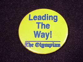 Olympian Newspaper, Olympia, Washington Pinback Button, Pin, Leads the Way - £4.73 GBP