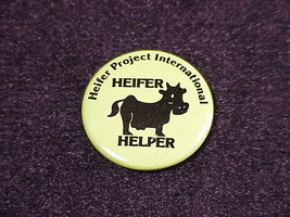 Heifer Helper, Heifer Project International Pinback Button, Pin - £4.68 GBP