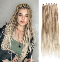 One time used-Leeven 40 Strands Thin Synthetic Dreads Extensions 24 Inch Ombre - £11.69 GBP