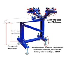 US Stock Micro-adjust 4 Color 1Station Silk Shirt  Screen Printing Press... - $621.67
