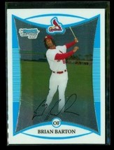 2008 Topps 1ST Bowman Chrome Baseball Card BCP65 Brian Barton St Louis Cardinals - £3.37 GBP