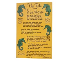 Postcard The Tale Of The Sea Horse Marine Life Poem Chrome Unposted - $6.92