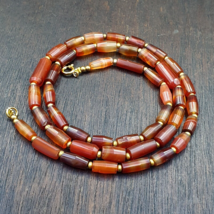 Antique German Africa traded Agate Beads Banded Agate Beads Necklace GRM-2 - £196.90 GBP