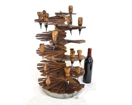 Wine Bottle Stopper Display - Korasi - Made from retired Napa wine barrels  - £187.93 GBP