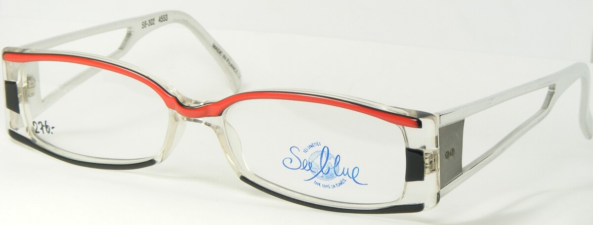 SEEBLUE Von Elce SB-302 4553 Rot/Schwarz / Klar Brille 48-18-140mm Franz... - $86.11