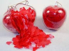 Bath Confetti In Apple-Shaped Acetate Ornament ~ Rose Scent, Heart-Shaped Flakes - $9.75