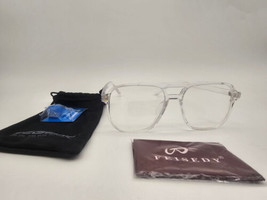 FEISEDY Blue Light Blocking Glasses Clear Square Computer Lightweight, Oversized - £10.34 GBP