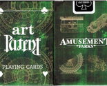 Art of the Patent Amusement Parks Green Playing Cards  - $10.88