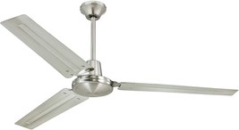 Ciata Lighting Garage Ceiling Fan, Shop Ceiling Fan, Commercial, Brushed Nickel - £126.21 GBP