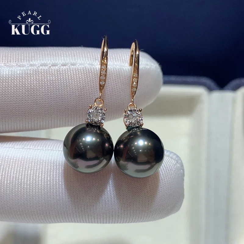 Ow gold earrings natural tahiti black pearl earrings real diamond jewelry drop earrings thumb200
