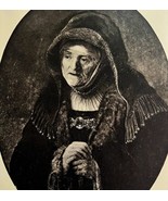 Rembrandt Van Rijn 1944 Rembrandt&#39;s Mother Gravure Style Phaidon Print D... - $99.99