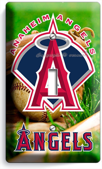ANAHEIM ANGELS BASEBALL MLB TEAM LOGO SINGLE LIGHT SWITCH WALL PLATE ART COVER