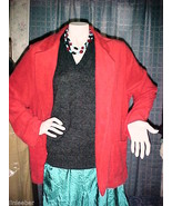 MR. ALEX-LARGE RED TERRYCLOTH JACKET,POLYESTER COTTON;GREAT KNOCK-AROUND... - £7.80 GBP