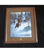 Framed Chuck DeHaan Franklin Mint Print &quot;Mustang Thunder&quot; &amp; COA - $180.00