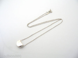 Tiffany &amp; Co Silver Peretti Small Bean Necklace Pendant Charm Chain Gift Love - £182.30 GBP