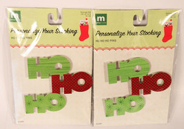 Lot of 2 Personalize Your Christmas Stocking HO HO HO Pins Making Memori... - $3.20
