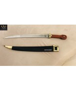 Hand Made Steel Full Tang Russian Kindjal Wood Handle with Leather Scabbard - €85,58 EUR