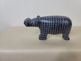 Hippopotamus Sculpture  Soapstone Hand Carved Kenya Africa 6 Inches - $24.75