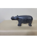 Hippopotamus Sculpture  Soapstone Hand Carved Kenya Africa 6 Inches - $24.75