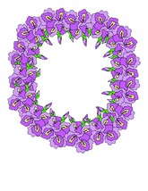 Purple Floral Flower Wreath-Digital-ClipArt-Art Clip - £0.99 GBP