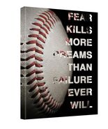 Inspirational Baseball Quotes Fear Kills More Dreams Kids Canvas Wall Art Framed - $16.93 - $65.14