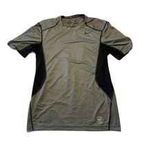 Nike Pro Combat Dri Fit Fitted Compression Shirt Mens Small Grey  - $14.52