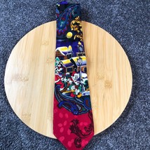Disney Christmas Tie Mickey Mouse Goofy Donald Duck Silk Men&#39;s Neck Tie Necktie - £7.82 GBP