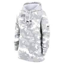 Womens Arctic Camo Vikings 2024 Salute to Service Pullover Hoodie - Minnesota - $59.90