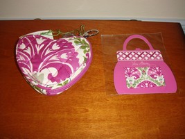 Vera Bradley Julep Tulip Sweetheart Coin Purse And Colorful Hair Pins - £26.37 GBP