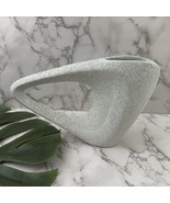 Vintage Mid Century Made in Japan Vase Pitcher White Speckle Texture Ato... - $58.40