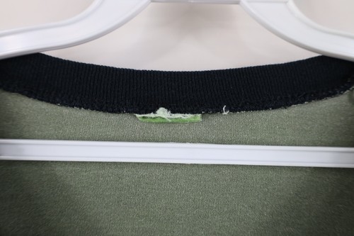 Vintage 90s Y2K Streetwear Mens 2XL Faded Blank 3/4 Sleeve Raglan T-Shirt Green Item image 4