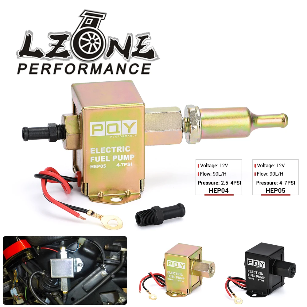 Universal 12V Electronic Inline Fuel Pump 4-7PSI High Pressure 90LPH Gas Petrol - £21.69 GBP+