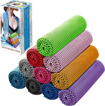 10Pcs Cooling Towel Ice Towel Cooling Towels for Neck and Face Microfibe... - $14.77