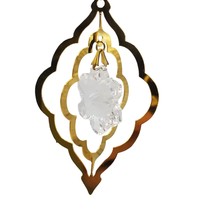 Reed and Barton Gold and Crystal Christmas Ornament Metal Hanging Sparkle Shiny - £24.74 GBP