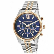 Michael Kors MK8412 Lexington Men&#39;s Two-Tone Stainless Chrono Watch + Gift Bag - £100.78 GBP