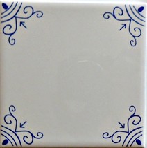 Blue and White Delft Style wall tiles Oxhead corners - £3.99 GBP