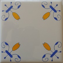 Blue and White Delft Style wall tile Tulip Design - £3.98 GBP