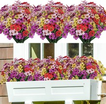Cewor 16 Bundles Artificial Flowers For Outdoors, Fake Silk Flowers Faux Plants - £25.52 GBP