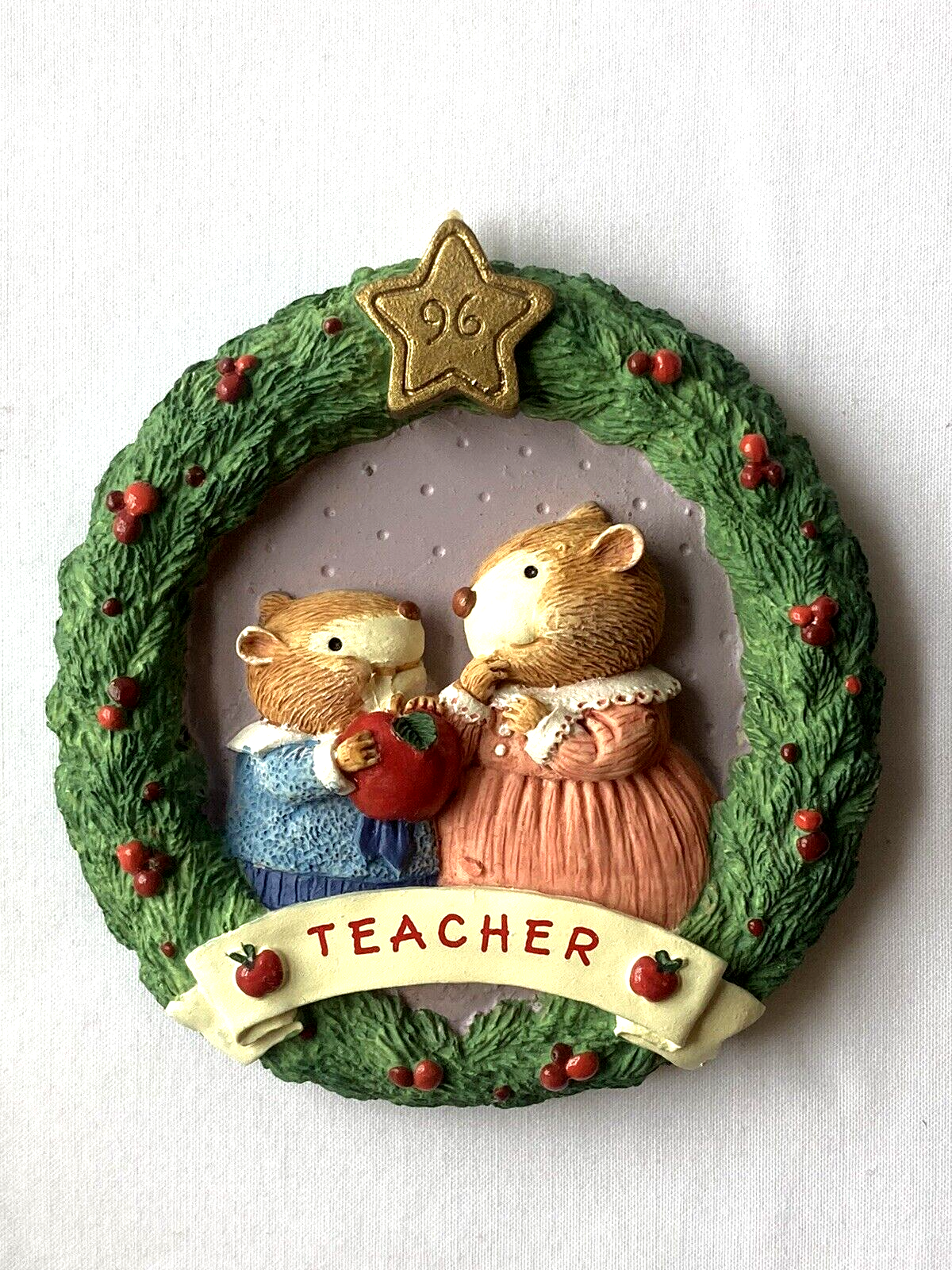 Vintage 1996 Hallmark Keepsake Christmas Ornament - Apple For Teacher - ... - £3.72 GBP