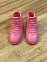 Vintage Barbie Pink High Top Sneakers Kicks Shoes Accessories KG JD  - $14.85