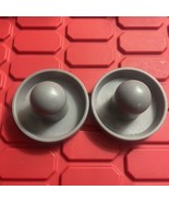 Dynamo Air Hockey Goalie Mallet Set Pair Of 2 Gray Pre Owned Vintage 1980s - £27.76 GBP