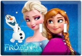Elsa And Anna Disney Frozen Sister Love Triple Light Switch Wall Plate Girl Room - £15.17 GBP