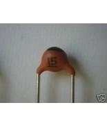 15pF 5% 50V C0G/NP0 RADIAL CERAMIC DISC CAPS  25pc lots - $46.41 MXN