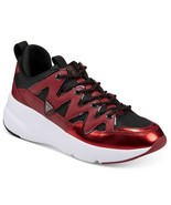 Guess Men Chunky Platform Dad Sneakers Tane Dark Red Faux Leather - £16.81 GBP