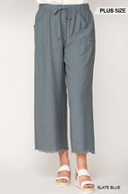Frayed Wide Leg Pants With Pockets - $944.80 MXN