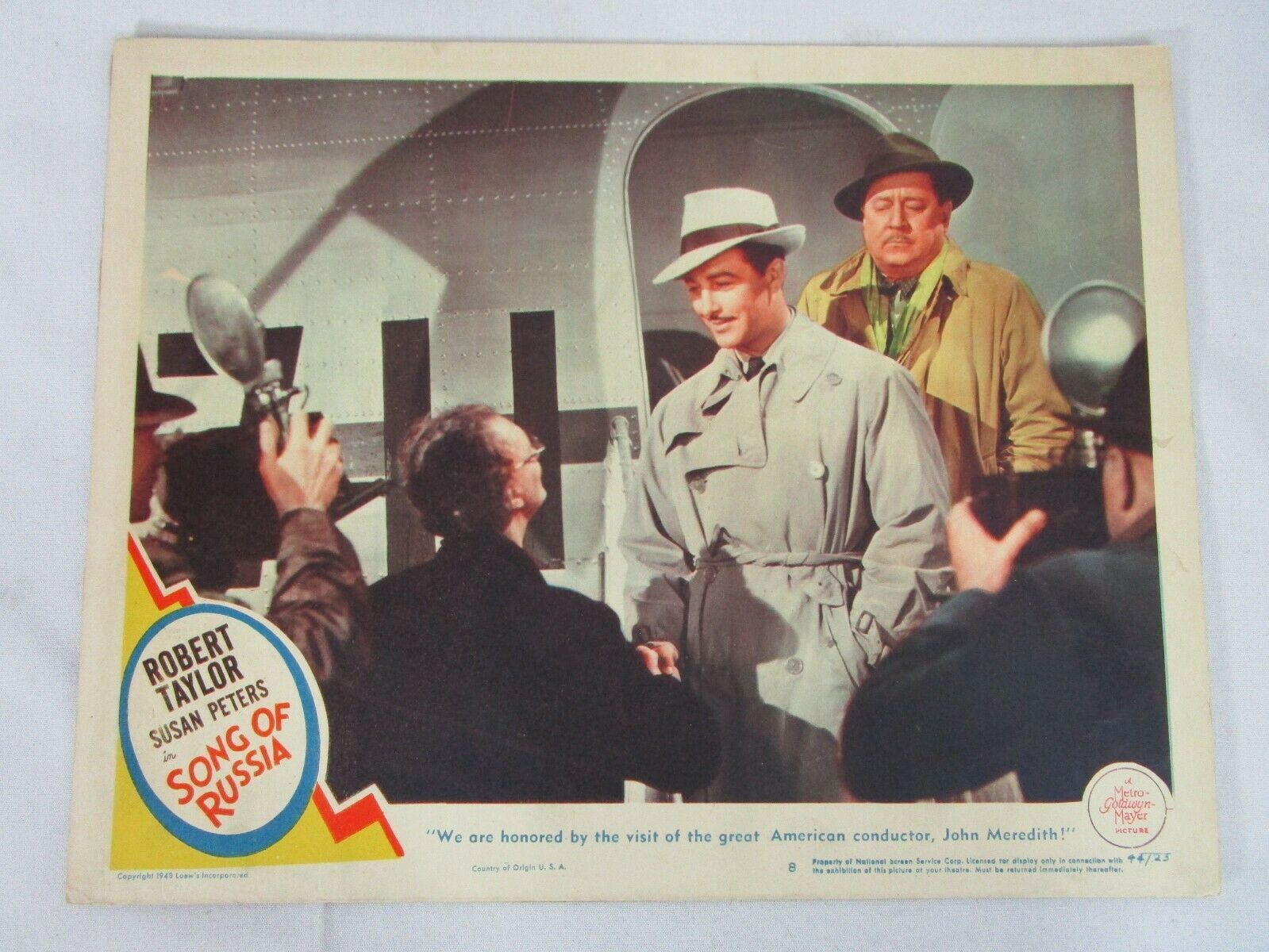 Primary image for SONG OF RUSSIA Vintage 1943 Lobby Card Robert Taylor Susan Peters 11x14 #8