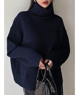 Look Time Life Turtleneck Drop Shoulder Sweater - £38.32 GBP