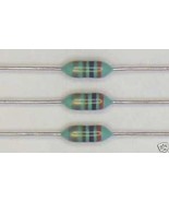5 DALE 0.1uH 3% Axial Lead Coated Inductors IR2-.1UH3% - $4.99