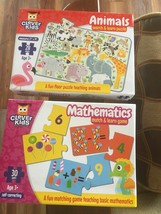 Mathematics Animal Match &amp; Learn by Clever Kids Puzzle LOT (2) New - $7.87